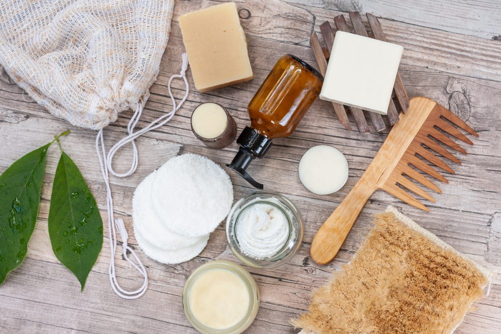 various zero waste bathroom items