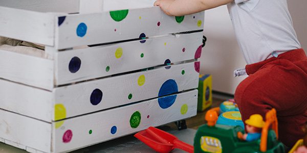 Take the time to sort all of the toys into categories. These categories include: Moving Toys, Pretending Toys, Thinking Toys, Creating Toys
