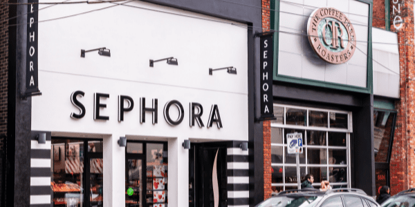 Sephora and Coffee Tree Roasters on Walnut Street in Shadyside, Pittsburgh